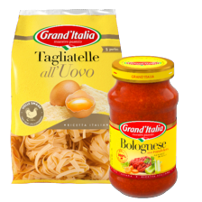 Grand'Italia pasta all'Uovo, tortellini of saus
